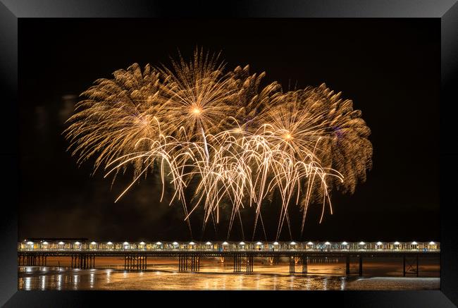Grand Pier fireworks display Framed Print by Dean Merry