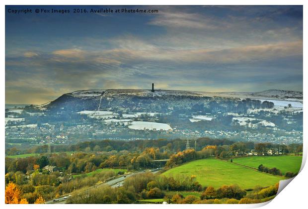Holcombe hill tower Print by Derrick Fox Lomax