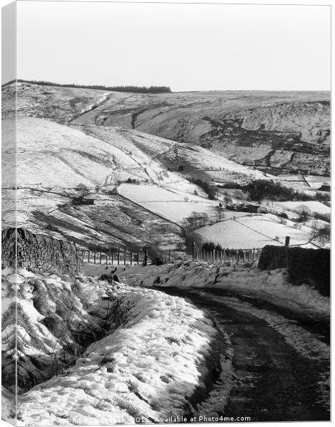 Snow on Marsh Lane Canvas Print by Philip Openshaw