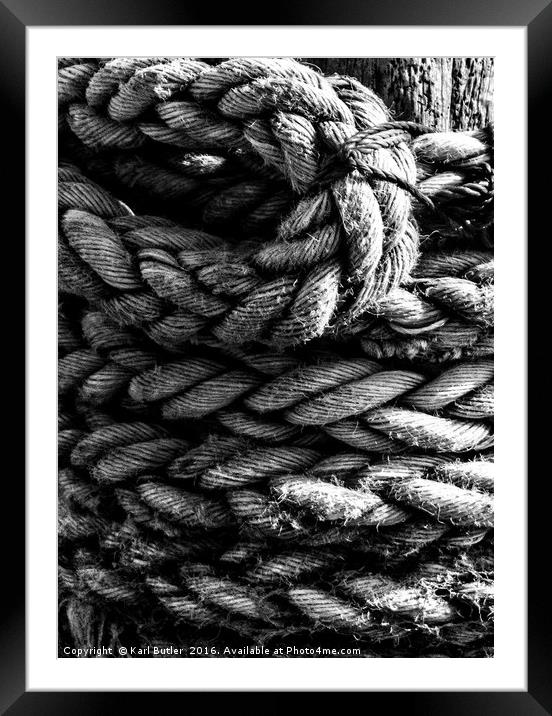 At the end of the rope Framed Mounted Print by Karl Butler