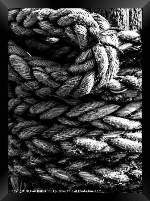 At the end of the rope Framed Print by Karl Butler