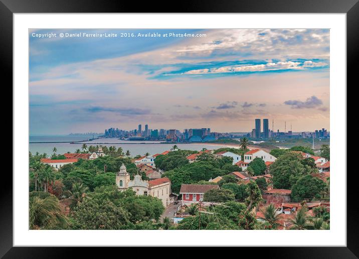 Aerial View of Olinda and Recife, Pernambuco Brazi Framed Mounted Print by Daniel Ferreira-Leite