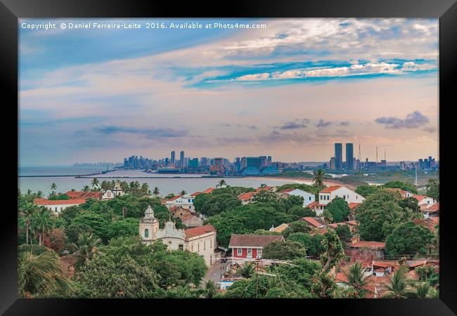 Aerial View of Olinda and Recife, Pernambuco Brazi Framed Print by Daniel Ferreira-Leite