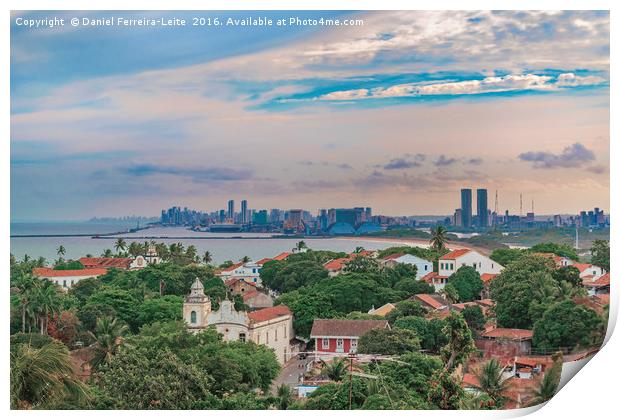 Aerial View of Olinda and Recife, Pernambuco Brazi Print by Daniel Ferreira-Leite