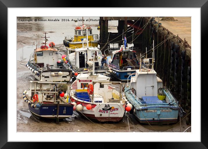 Bridlington Fishing Boats Framed Mounted Print by Simon Annable