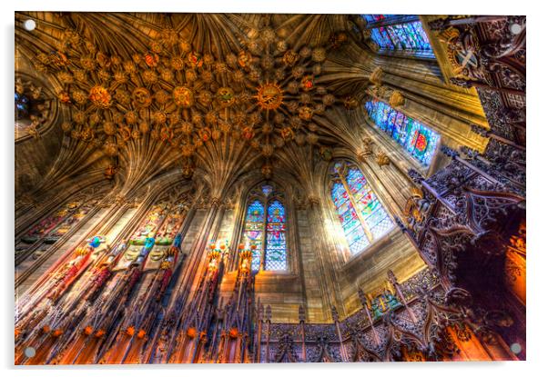 Thistle Chapel St Giles Cathedral Edinburgh Acrylic by David Pyatt