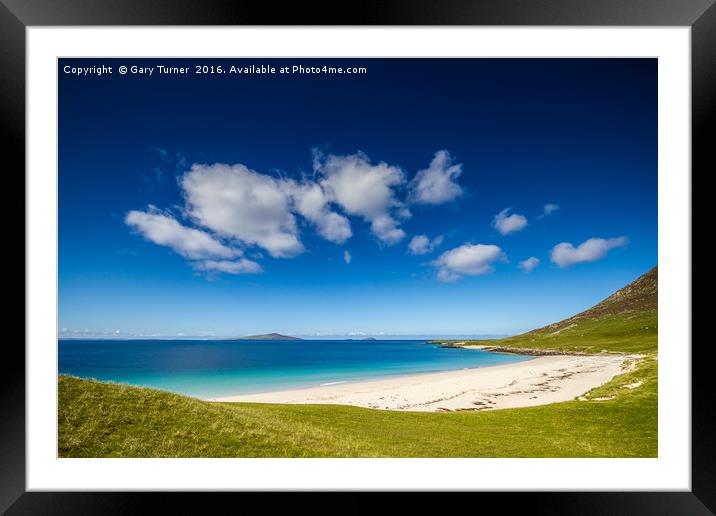 Traigh na Cleabhaig beach, Isle of Harris Framed Mounted Print by Gary Turner