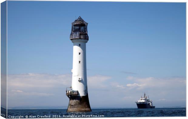 The Bell Rock Lighthouse, Scotland Canvas Print by Alan Crawford