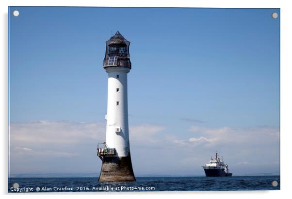 The Bell Rock Lighthouse, Scotland Acrylic by Alan Crawford