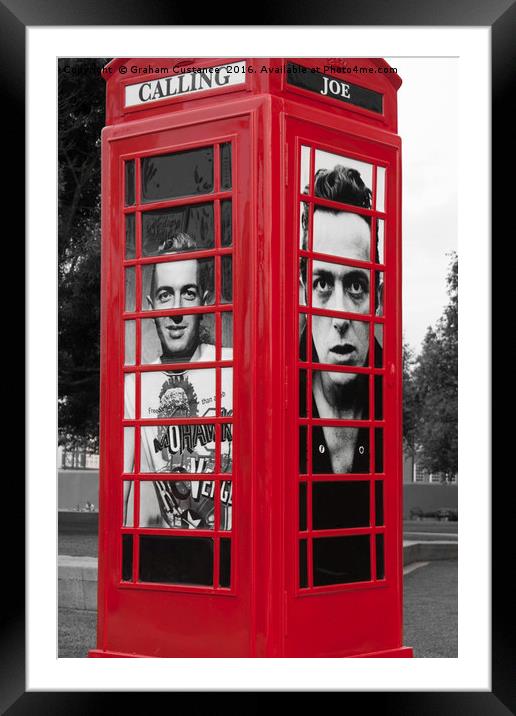 London Calling Phone Box Framed Mounted Print by Graham Custance