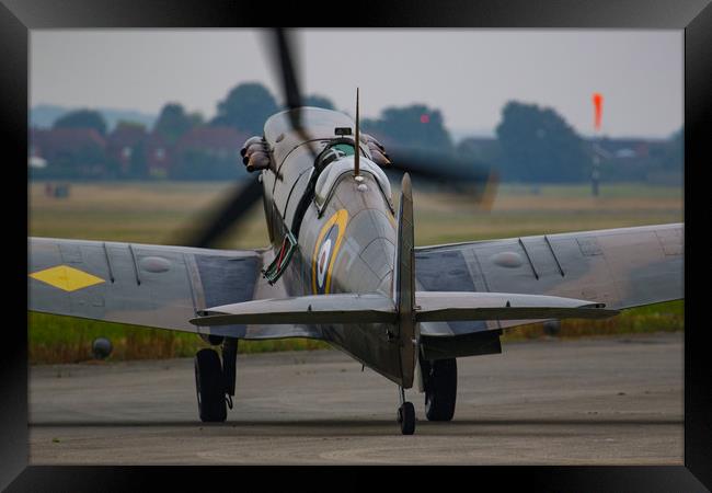 Spitfire start up Framed Print by Oxon Images