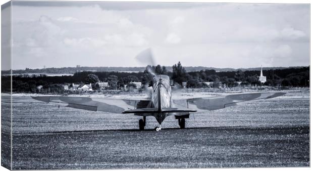 Spitfire Taxi Out Canvas Print by J Biggadike