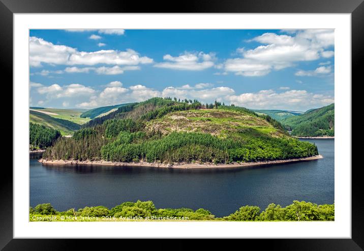 Llyn Brianne Reservoir in Summer Carmarthenshire Framed Mounted Print by Nick Jenkins