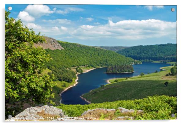 Penygarreg Reservoir Elan Valley Powys Wales Acrylic by Nick Jenkins