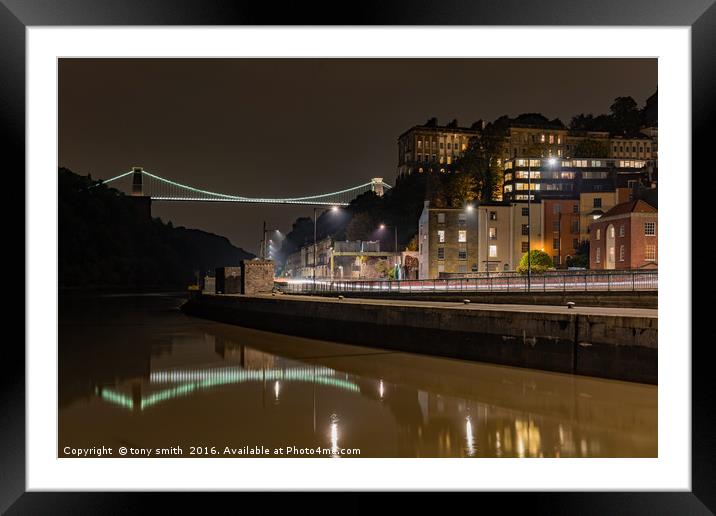 Clifton Suspension Bridge Framed Mounted Print by tony smith