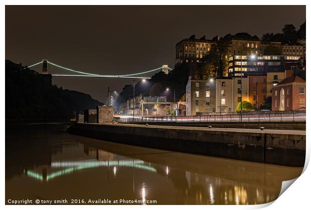 Clifton Suspension Bridge Print by tony smith