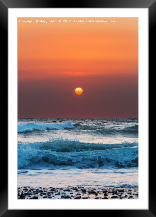 Widemouth Bay Sunset, Bude, Cornwall Framed Mounted Print by Maggie McCall