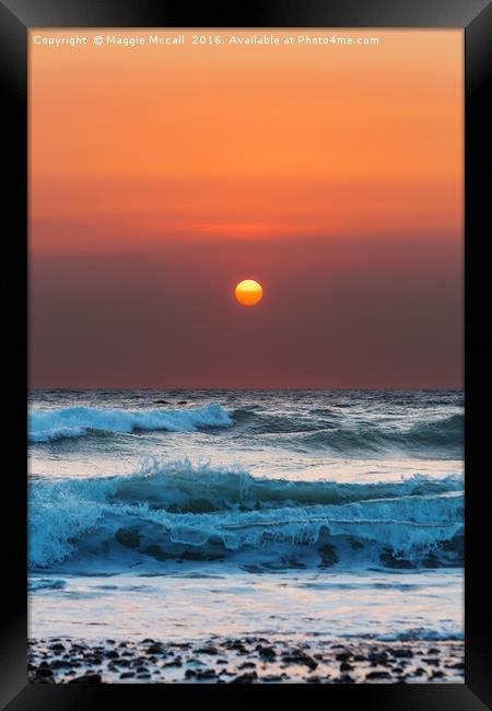 Widemouth Bay Sunset, Bude, Cornwall Framed Print by Maggie McCall