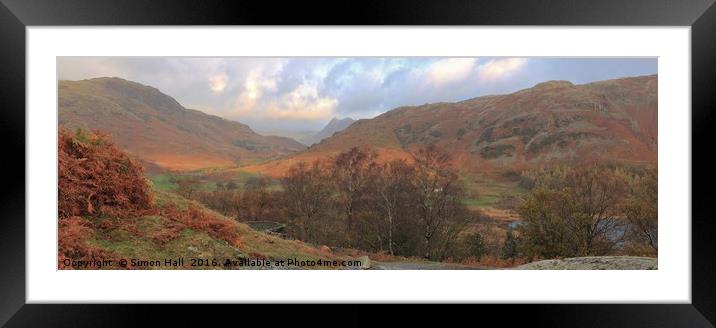 Autumn Little Langdale Framed Mounted Print by Simon Hall