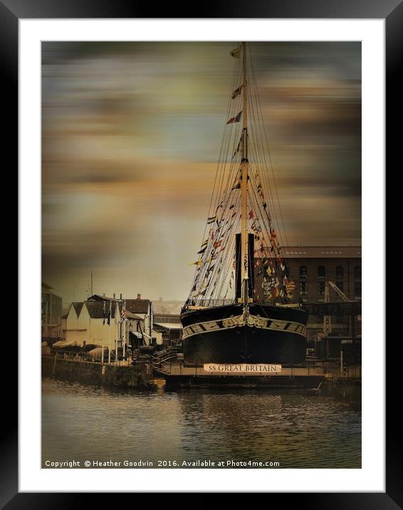 The S.S. Great Britain, Bristol. Framed Mounted Print by Heather Goodwin