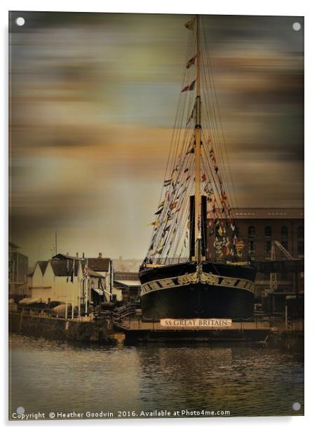 The S.S. Great Britain, Bristol. Acrylic by Heather Goodwin