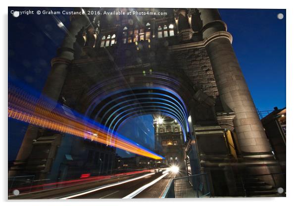 Tower Bridge Lights Acrylic by Graham Custance