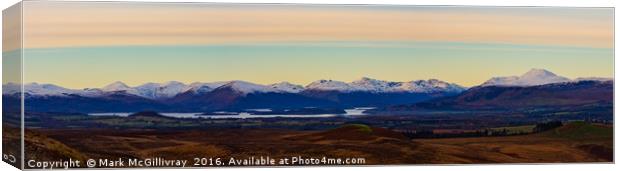 Loch Lomond Panorama from Queens View, Stockiemuir Canvas Print by Mark McGillivray