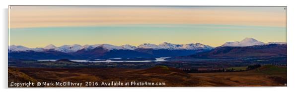 Loch Lomond Panorama from Queens View, Stockiemuir Acrylic by Mark McGillivray
