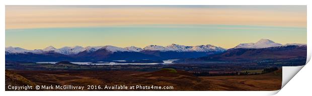 Loch Lomond Panorama from Queens View, Stockiemuir Print by Mark McGillivray