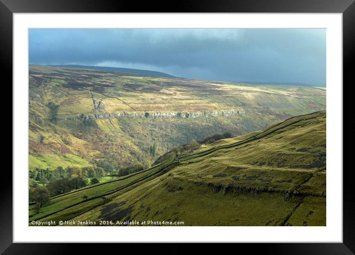 Yew Cogar Scar Yorkshire Dales National Park Framed Mounted Print by Nick Jenkins