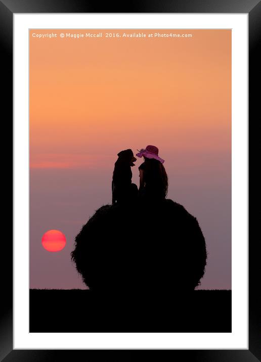 Watching the sun go down Framed Mounted Print by Maggie McCall