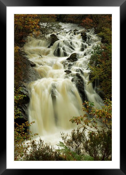 THE WATERFALL Framed Mounted Print by andrew saxton