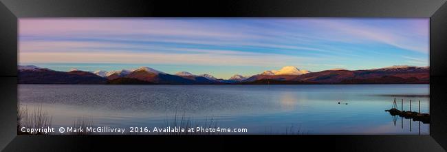 Winter Sunset on Loch Lomond - 2 Framed Print by Mark McGillivray