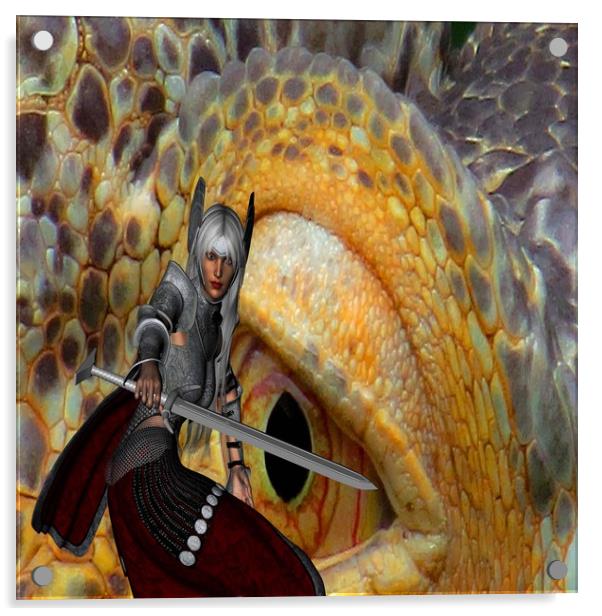 Dragon Slayer 2 Acrylic by Matthew Lacey