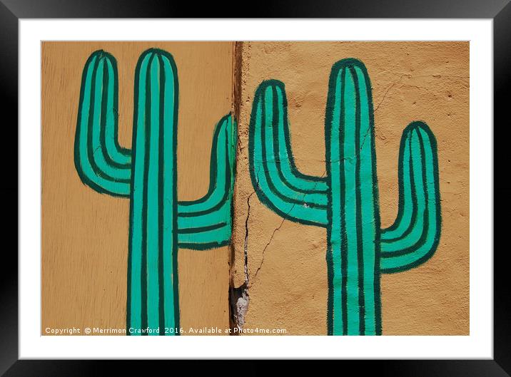 Cacti Framed Mounted Print by Merrimon Crawford