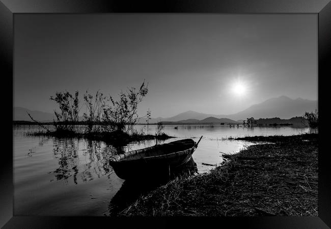 The black & white boat Framed Print by Pham Do Tuan Linh