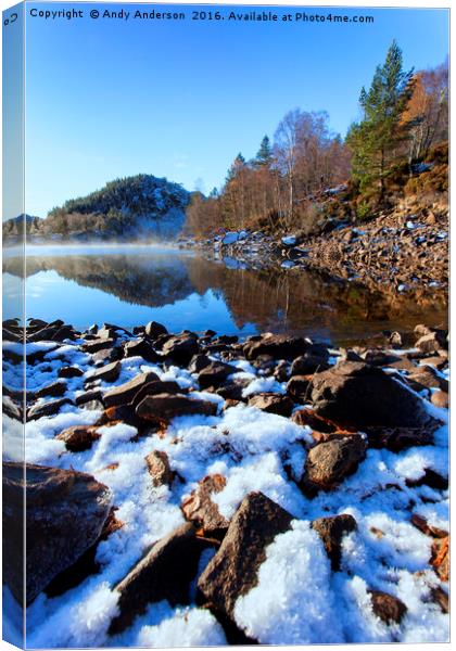 Scottish Highlands - Early Winter Glen Affric  Canvas Print by Andy Anderson