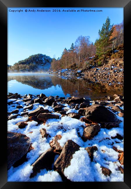 Scottish Highlands - Early Winter Glen Affric  Framed Print by Andy Anderson
