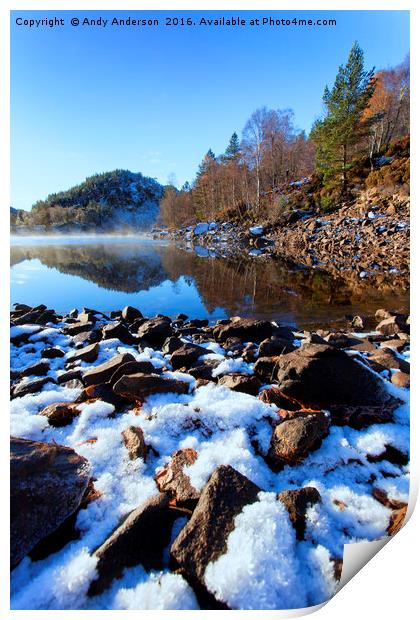 Scottish Highlands - Early Winter Glen Affric  Print by Andy Anderson