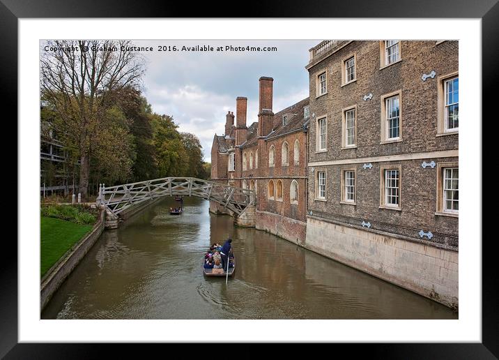Cambridge Punting Framed Mounted Print by Graham Custance