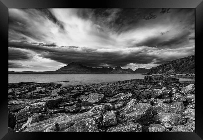 The Black Cuillins from Elgol Beach Framed Print by Nick Rowland