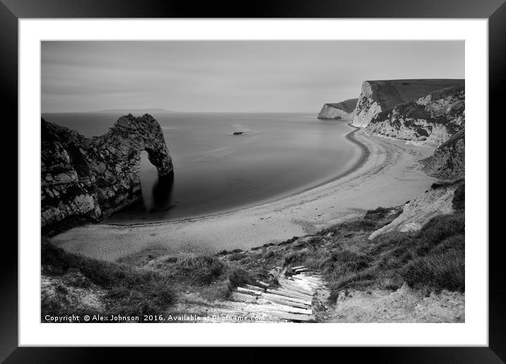 Durdle Door Framed Mounted Print by Alex Johnson