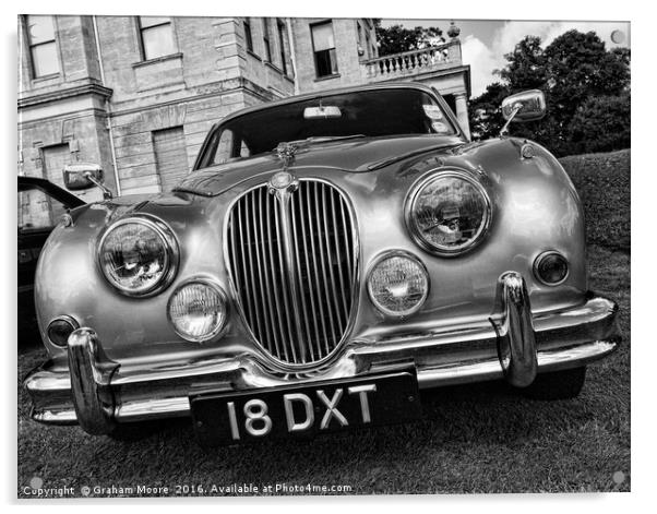 Classic Jaguar car Acrylic by Graham Moore