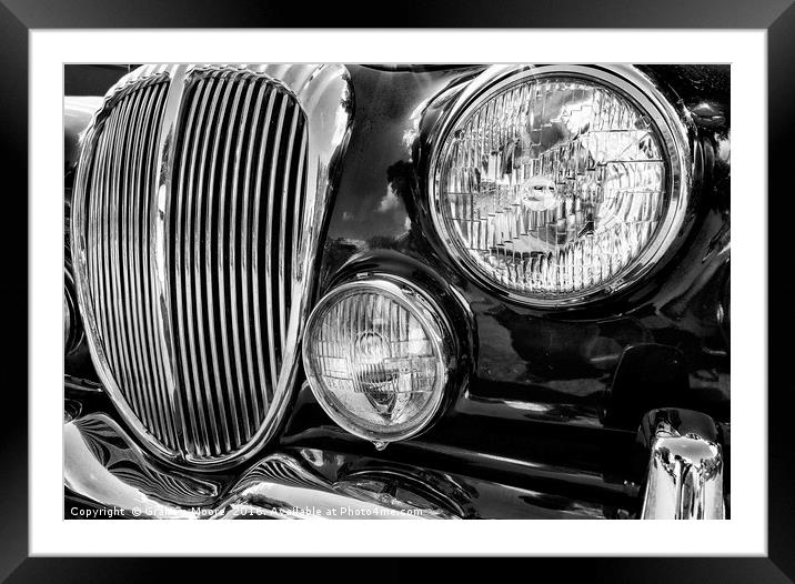 Classic Jaguar car Framed Mounted Print by Graham Moore