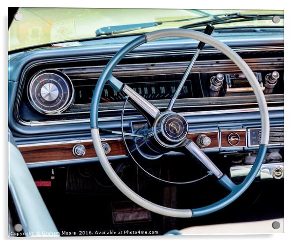 Chevrolet Impala interior Acrylic by Graham Moore