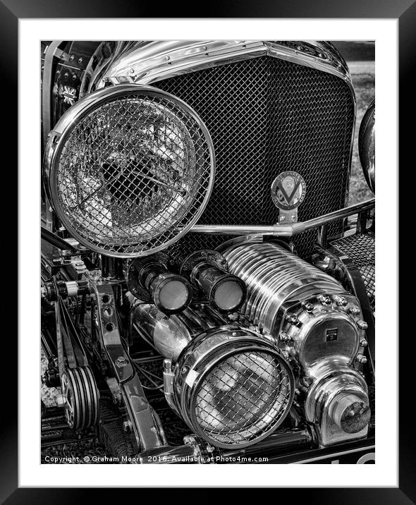 Blower Bentley detail Framed Mounted Print by Graham Moore