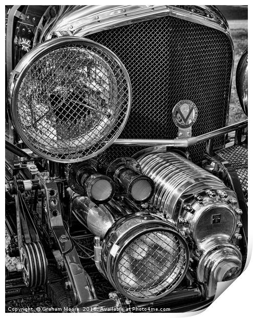 Blower Bentley detail Print by Graham Moore