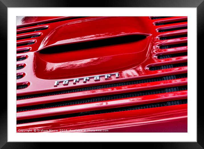 Ferrari Framed Mounted Print by Graham Moore