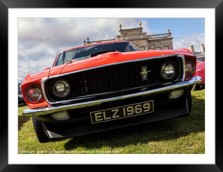 Mustang front Framed Mounted Print by Graham Moore