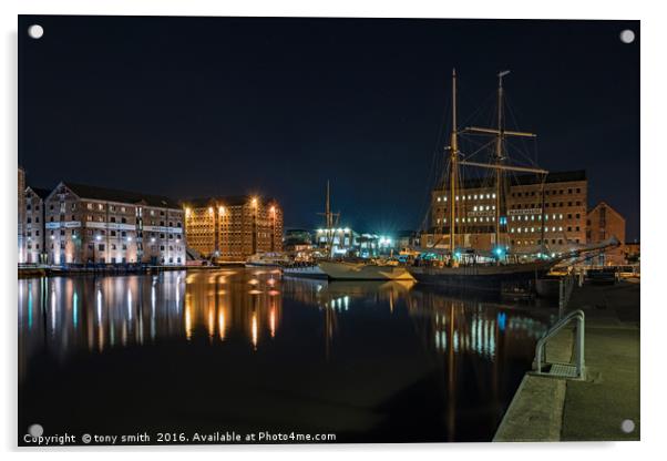 Gloucester Docks Acrylic by tony smith